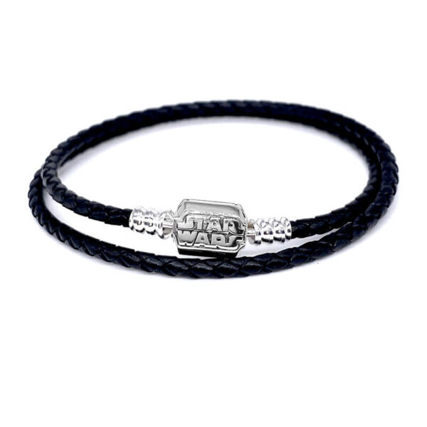 Pulsera Doble Negra - Broche Star Wars