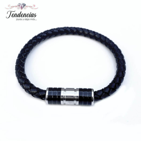Pulsera de Cuero Tejido - Barril