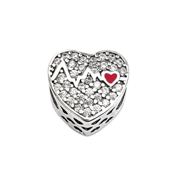 Charm / Dije Corazón Latiendo Brillante