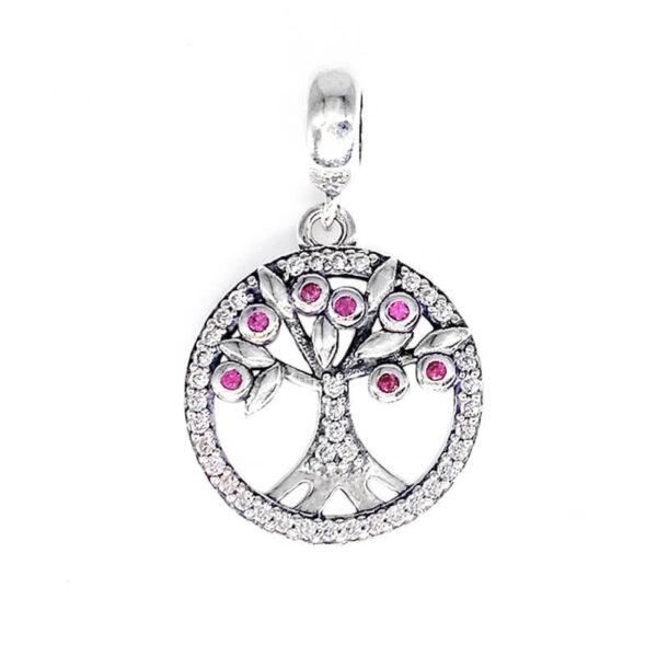Charm / Dije Árbol de la Vida Brillo Rojo