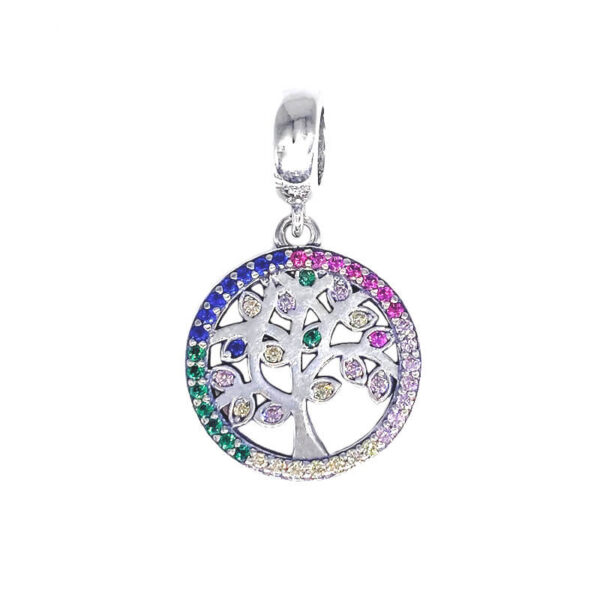 Charm / Dije Árbol de la Vida Multicolor