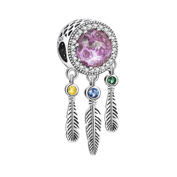 Charm / Dije Atrapasueños Cristal Rosa