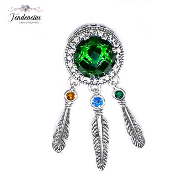 Charm / Dije Atrapasueños Cristal Verde