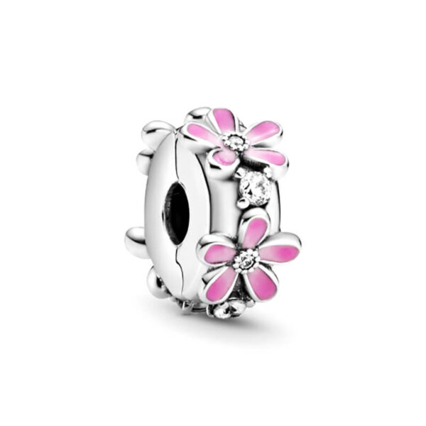 Charm / Dije Clip - Flores Rosa