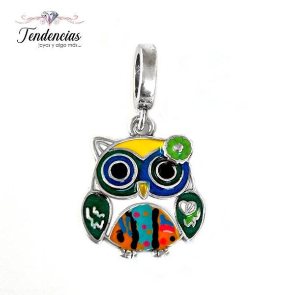 Charm / Dije Búho Multicolor