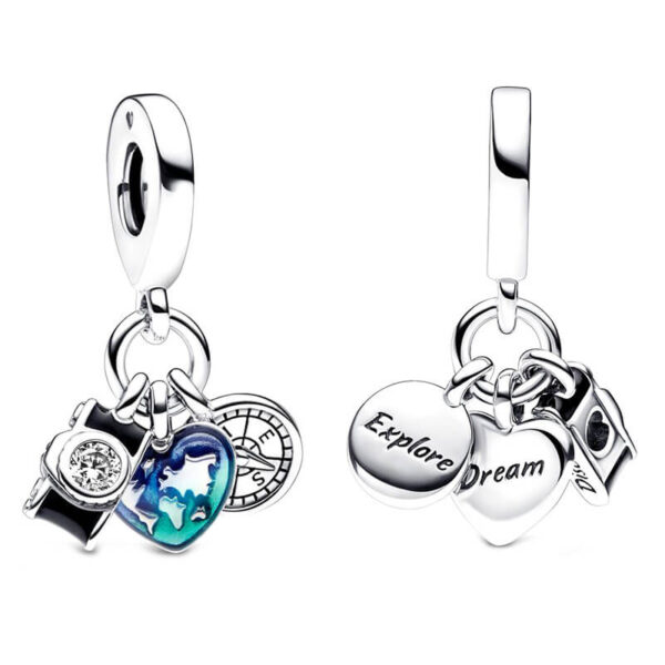 Charm / Dije Cámara, Mundo y Brújula