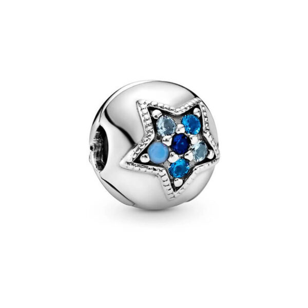 Charm / Dije Clip - Estrella Radiante Azul