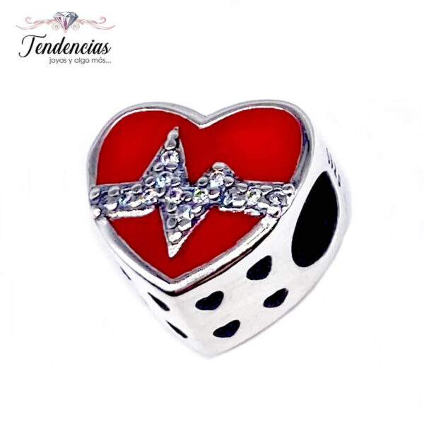Charm / Dije Corazón Latido Brillante