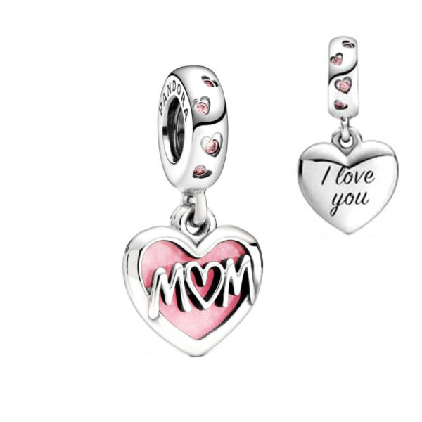 Charm / Dije Corazón I love you MOM