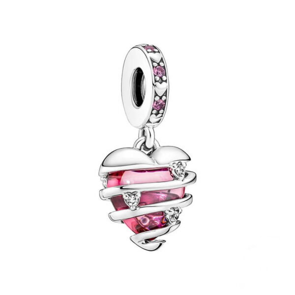 Charm / Dije Corazón Espiral Murano