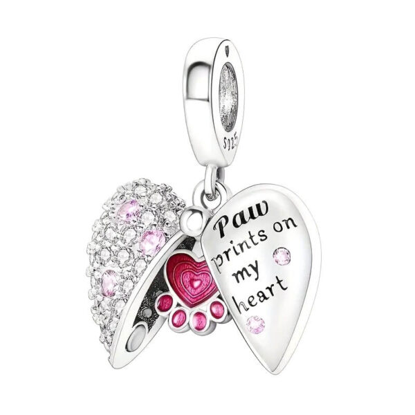 Charm / Dije Corazón Relicario Huella