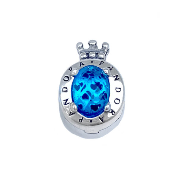 Charm / Dije Clip - Corona O Cristal Azul