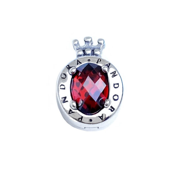 Charm / Dije Clip - Corona O Cristal Rojo