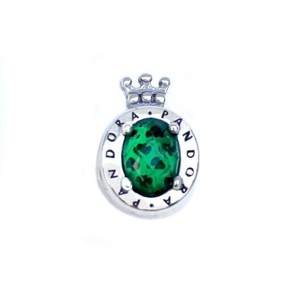 Charm / Dije Clip - Corona O Cristal Verde