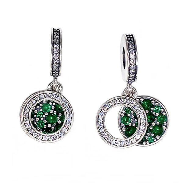 Charm / Dije Discos Brillantes Verdes