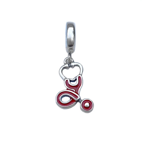Charm / Dije Estetoscopio Rojo