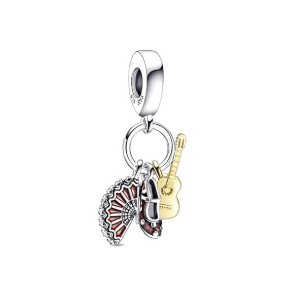 Charm / Dije Guitarra, Zapato y Abanico