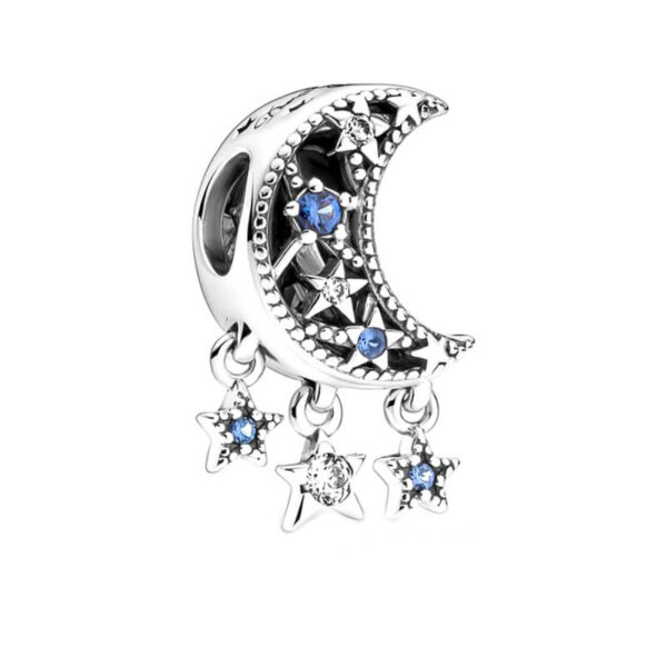 Charm / Dije Luna Brillante y Estrellas