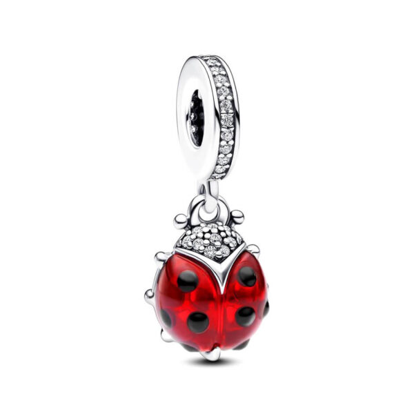 Charm / Dije Mariquita Murano Rojo