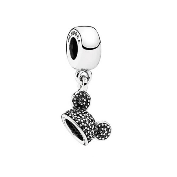 Charm / Dije Gorro Orejas Brillos Negros