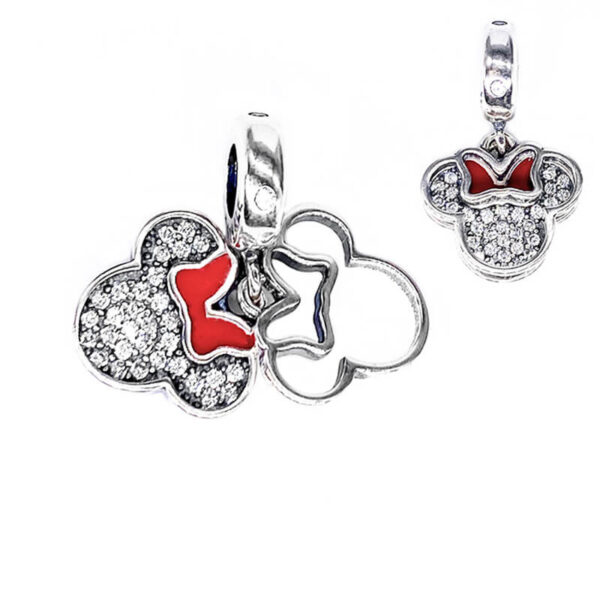 Charm / Dije Minnie Brillante Lazo Rojo