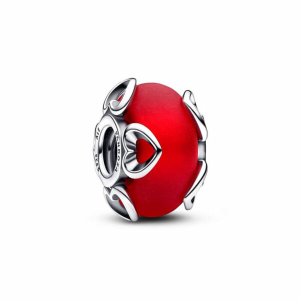 Charm / Dije Murano Rojo Corazones