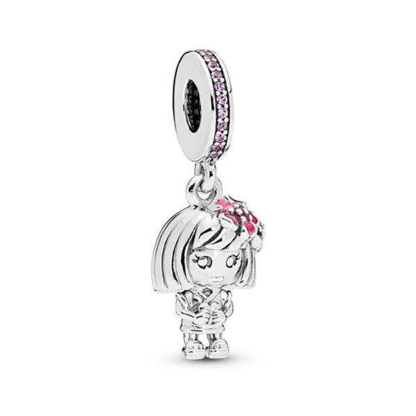 Charm / Dije Niña con Flores