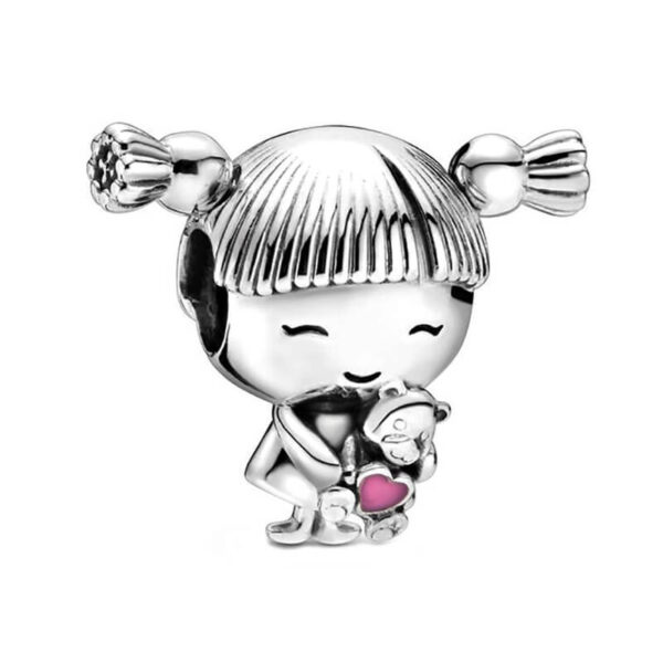 Charm / Dije Niña Osito Corazón
