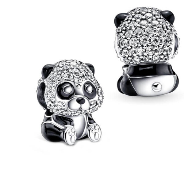 Charm / Dije Oso Panda Brillante