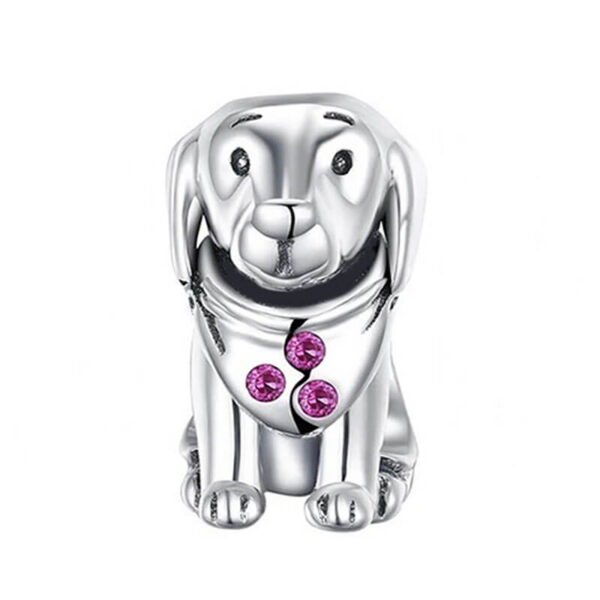 Charm / Dije Perro Pañuelo Brillante
