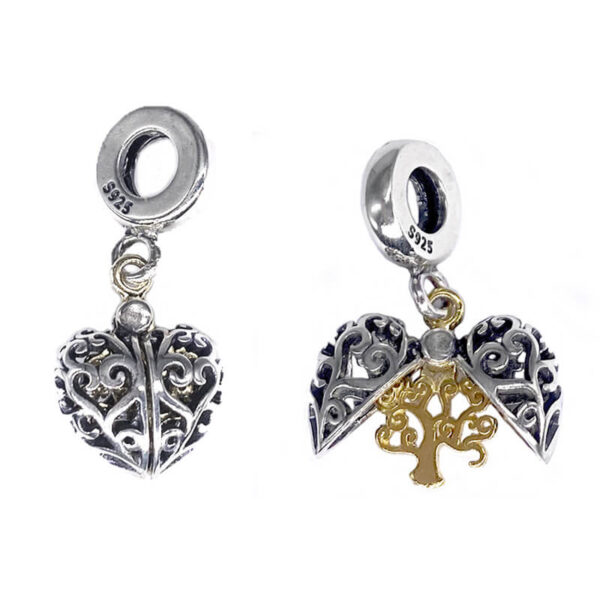 Charm / Dije Relicario Árbol Dorado