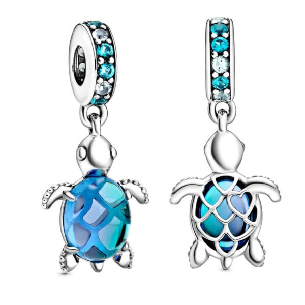 Charm / Dije Tortuga Murano Azul