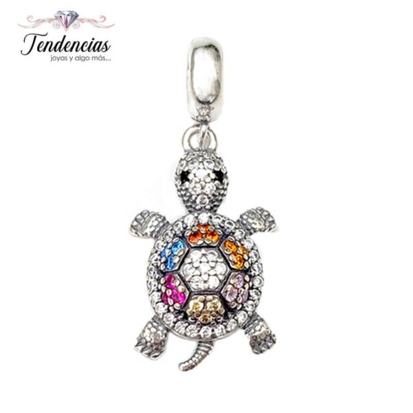 Charm / Dije Tortuga Multicolor Brillante
