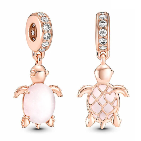 Charm / Dije Tortuga Murano Oro Rosa