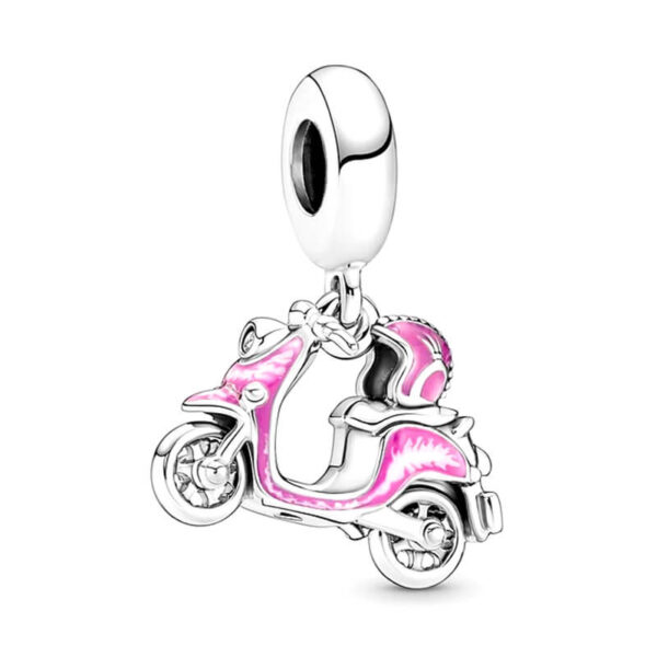 Charm / Dije Moto Scooter Rosa