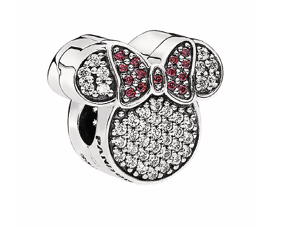 Charm / Dije Clip Minnie Silueta Brillante