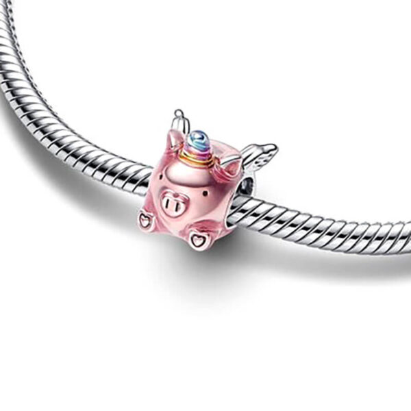 Charm / Dije Cerdo Unicornio Volador - Imagen 2
