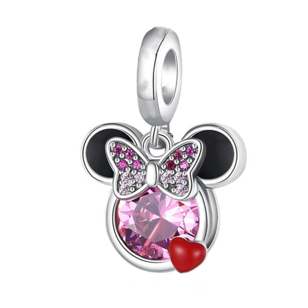 Charm / Dije Minnie Cristal Rosa