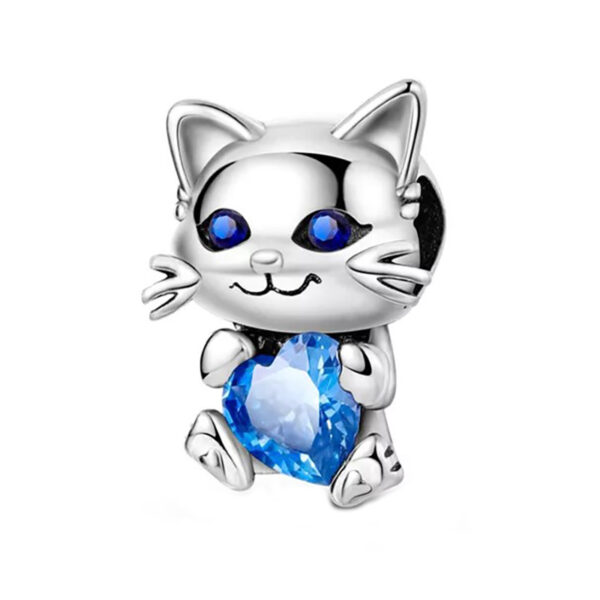 Charm / Dije - Gato Corazón Azul