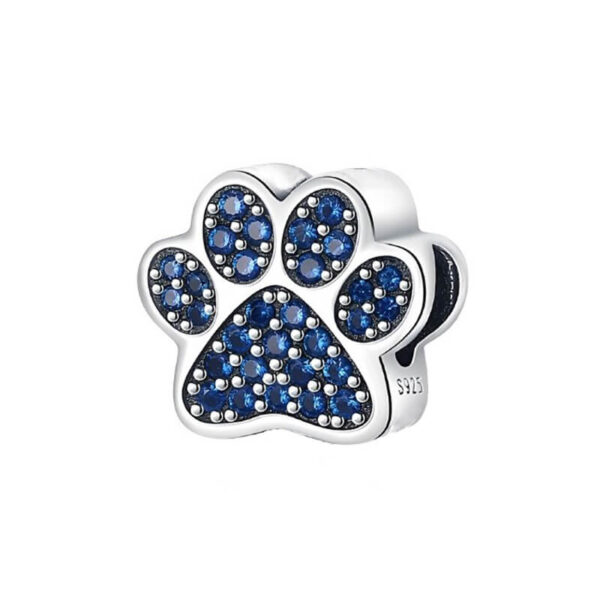 Charm / Dije - Huella Brillante Azul