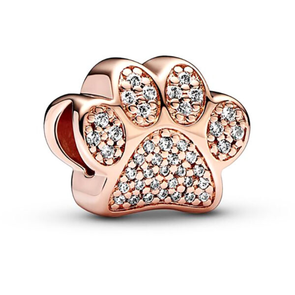 Charm / Dije - Huella Brillante Oro Rosa