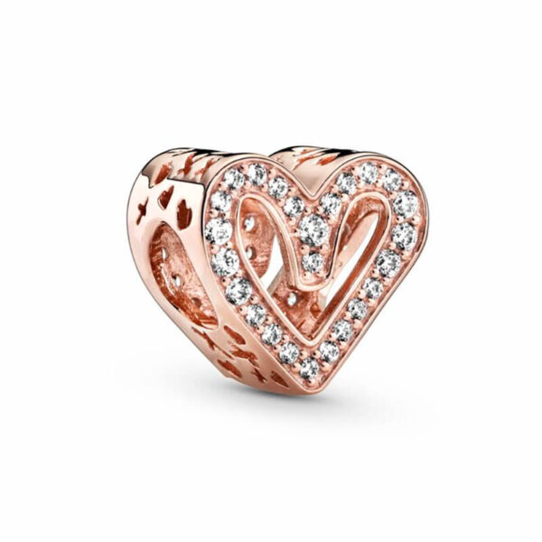 Charm / Dije Silueta Corazón Brillante