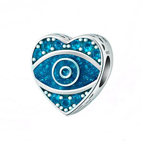 Charm / Dije - Ojo Turco Corazón Turquesa
