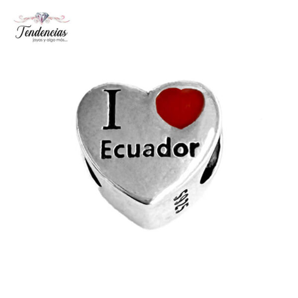Charm / Dije - Corazón I Love Ecuador