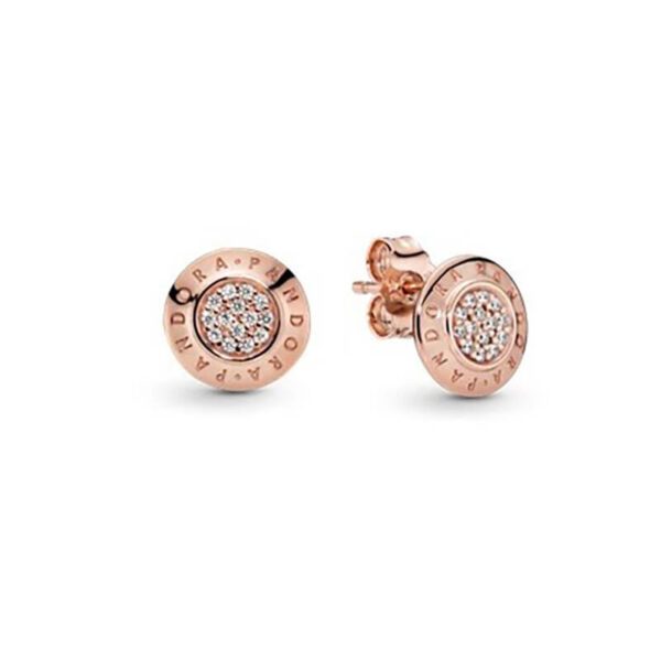 Aretes de Botón - Signature Rosa