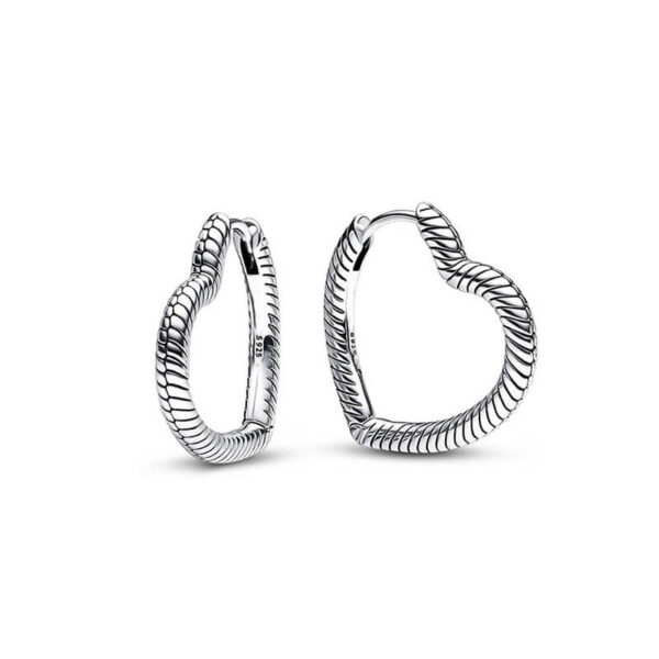 Aretes Tipo Argolla - Snake Corazón