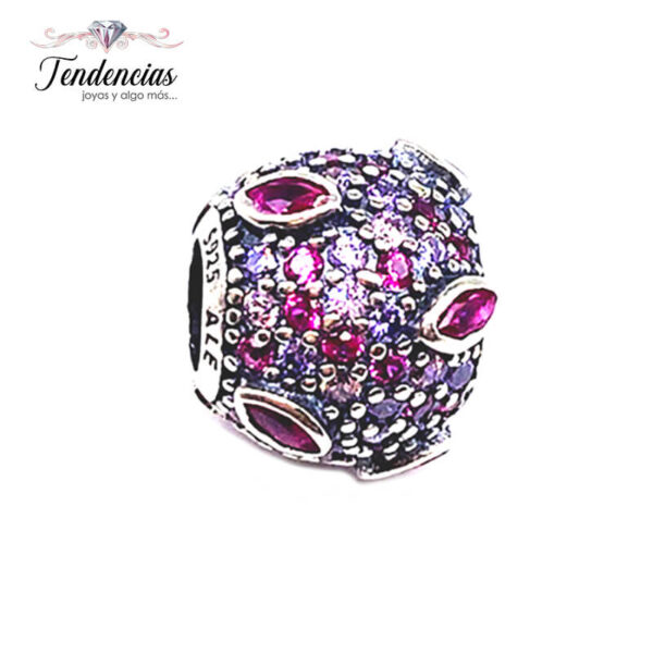 Charm / Dije - Besos Brillantes Fucsias