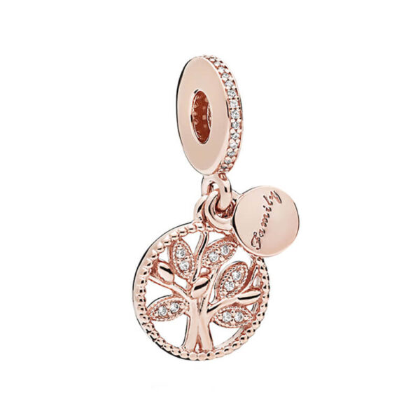 Charm / Dije - Árbol de la Familia Golden Rosa