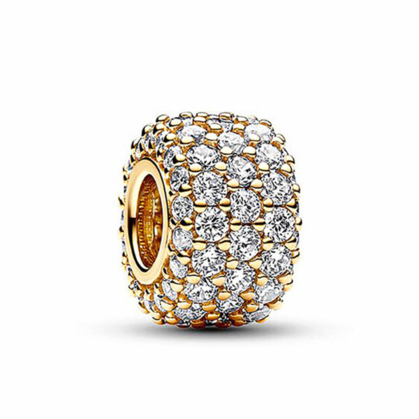 Charm / Dije - Triple Hilera Brillante Dorado