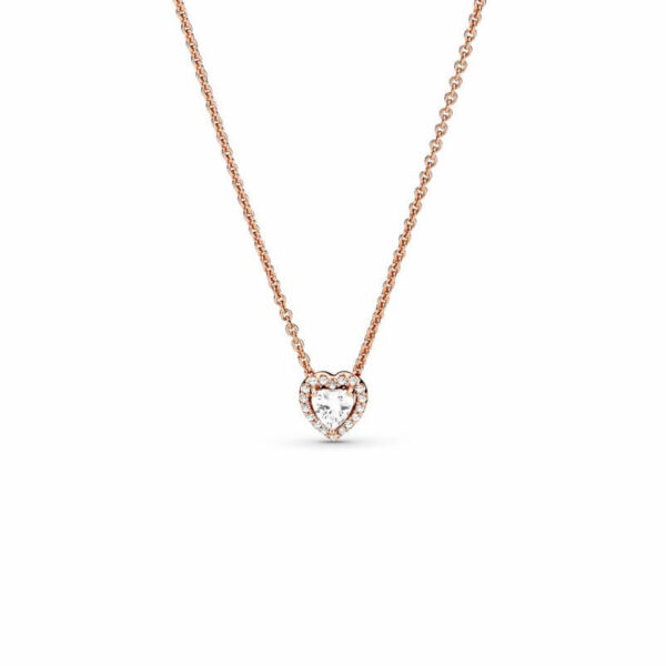 Corazón Brillante Oro Rosa